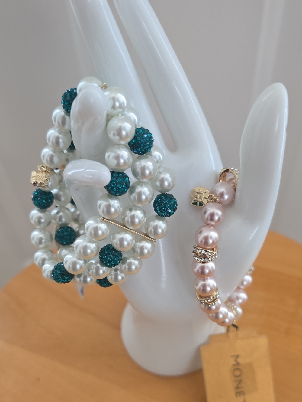 MONET BRAND GORGEOUS STRETCH "PEARL" BRACELETS